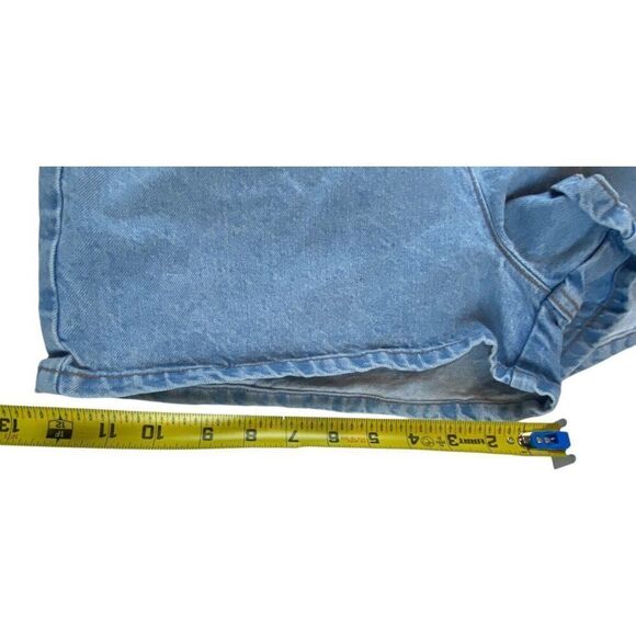 Zara Womens Romper M Blue Denim Jean Light Wash Short Sleeve 7147/035 NWT - Picture 5 of 9